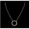 Image 2 : 18KT Yellow Gold 1.35ctw Diamond Pendant With Chain