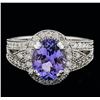 Image 1 : 14KT White Gold 3.49ct Tanzanite and Diamond Ring