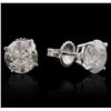 Image 2 : 14KT White Gold 4.10ctw Diamond Stud Earrings