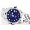 Image 1 : Rolex Stainless Steel Sapphire and Diamond DateJust Men's Watch