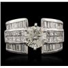 Image 2 : 18KT White Gold 4.56ctw Diamond Ring