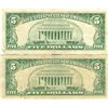 Image 2 : 1963 $5 Red Seal Bill Lot of 2