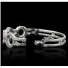 Image 3 : 14KT White Gold 2.93ctw Diamond Bangle