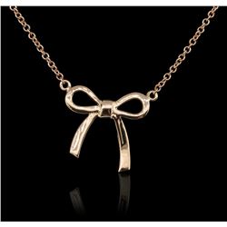 14KT Rose Gold Bow Necklace