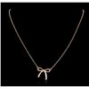 Image 2 : 14KT Rose Gold Bow Necklace