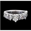Image 2 : 18KT White Gold 1.12ctw Diamond Ring