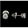 Image 2 : 1.12ctw Diamond Stud Earrings - 14KT White Gold