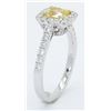 Image 8 : 1.35ctw Fancy Yellow Diamond Ring - 14KT White Gold