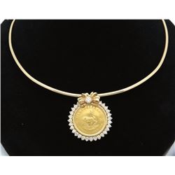 1.52ctw Diamond Pendant With Chain - 14KT Yellow Gold