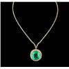 Image 2 : 18KT Yellow Gold GIA Certified 49.47ct Emerald and Diamond Necklace