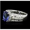Image 2 : 14KT White Gold 2.48ct Tanzanite and Diamond Ring