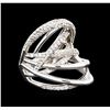 Image 2 : 14KT White Gold 1.00ctw Diamond Ring