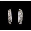 Image 1 : 0.10ctw Diamond Earrings - 14KT White Gold