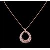 Image 1 : 6.53ctw Diamond Pendant With Chain - 14KT Rose Gold