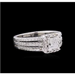 1.07ctw Diamond Unity Ring - 14KT White Gold