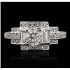 Image 2 : 14KT White Gold 1.69ctw Diamond  Ring