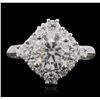 Image 2 : 18KT White Gold 3.09ctw Diamond Ring