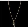 Image 2 : 14KT Yellow Gold 0.25ctw Diamond Necklace