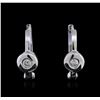 Image 1 : 14KT White Gold 0.04ctw Diamond Earrings
