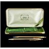 Image 1 : Vintage 14KT Yellow Gold Cross Pen and Pencil Set