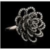 Image 1 : 18KT Black Gold 1.44ctw Diamond Ring