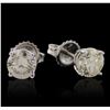 Image 2 : 14KT White Gold 1.87ctw Diamond Stud Earrings