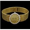 Image 1 : Piaget 18KT Yellow Gold 1.00ctw Diamond Ladies Vintage Wristwatch