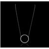 Image 2 : 14KT White Gold 0.94ctw Diamond Pendant With Chain