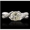 Image 2 : 14KT White Gold 1.67ctw Diamond Ring