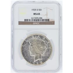 1925-S NGC MS65 Peace Silver Dollar