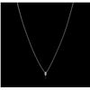 Image 2 : 14KT White Gold 0.24ct Diamond Solitaire Necklace