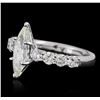 Image 1 : 14KT White Gold 1.96ctw Marquise Cut Diamond Ring