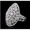 Image 1 : 14KT White Gold 6.74ctw Diamond Ring