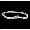 Image 2 : 14KT White Gold 4.55ctw Diamond Tennis Bracelet