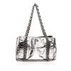 Image 3 : Chanel Silver Metallic Cracked Calfskin Modern Chain Tote