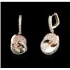 Image 2 : 14KT Two-Tone Gold 1.53ctw Diamond Earrings