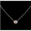 Image 1 : 14KT White Gold 0.37ct Diamond Necklace