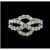 Image 2 : 18KT White Gold 1.11ctw Diamond Ring