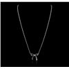 Image 2 : 14KT White Gold Bow Necklace