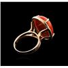 Image 3 : 14KT Rose Gold 20.41ct Coral and Diamond Ring