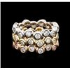 Image 1 : 14KT Three-Tone Gold 1.37ctw Diamond Rings