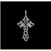 Image 2 : 0.93ctw Diamond Pendant - 18KT White Gold