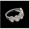 Image 1 : 0.97ctw Diamond Ring - 14KT White Gold