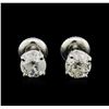Image 1 : 1.52ctw Diamond Stud Earrings - 14KT White Gold