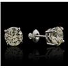 Image 2 : 14KT White Gold 4.37ctw Diamond Stud Earrings