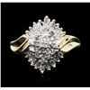 Image 2 : 10KT Two-Tone Gold 0.35ctw Diamond Ring