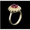 Image 3 : 1.58ct Pink Tourmaline and Diamond Ring - 14KT Yellow Gold