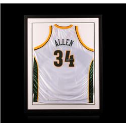 Ray Allen Framed Autographed Jersey