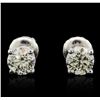 Image 1 : 14KT White Gold 1.00ctw Diamond Solitaire Earrings