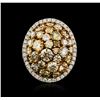 Image 1 : 14KT Two-Tone Gold 3.34ctw Diamond Ring